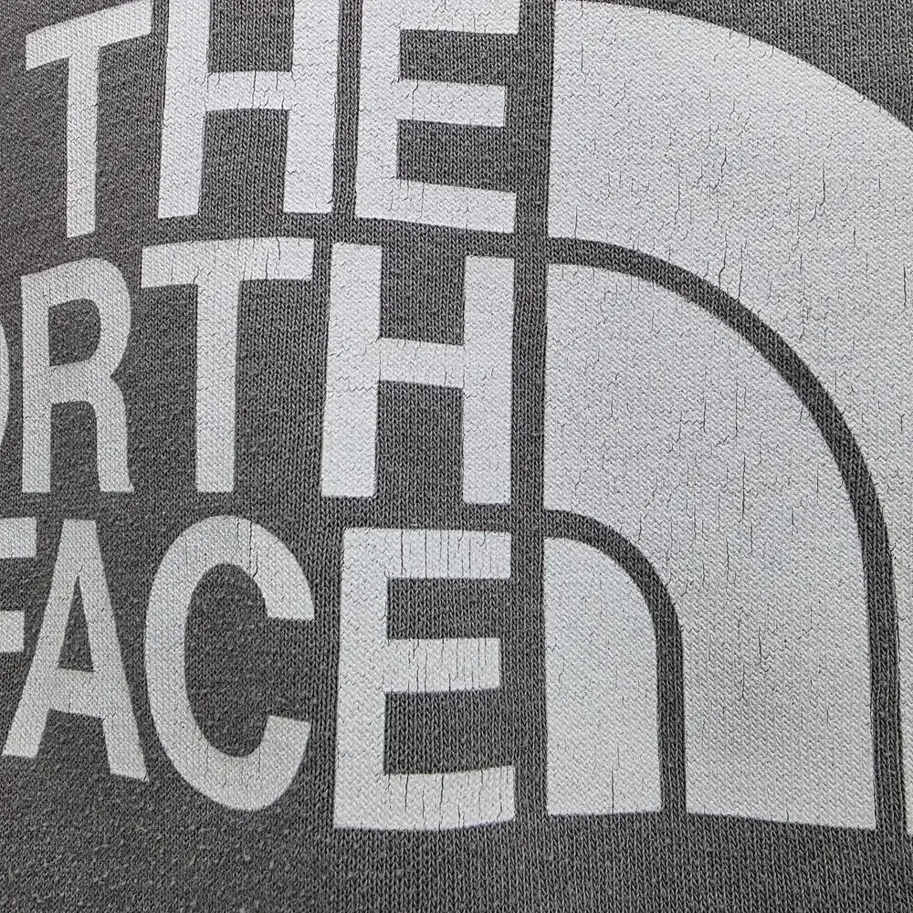 The North Face Hoodie Mens Small Gray Half Dome Pullover Sweatshirt Fleece Logo